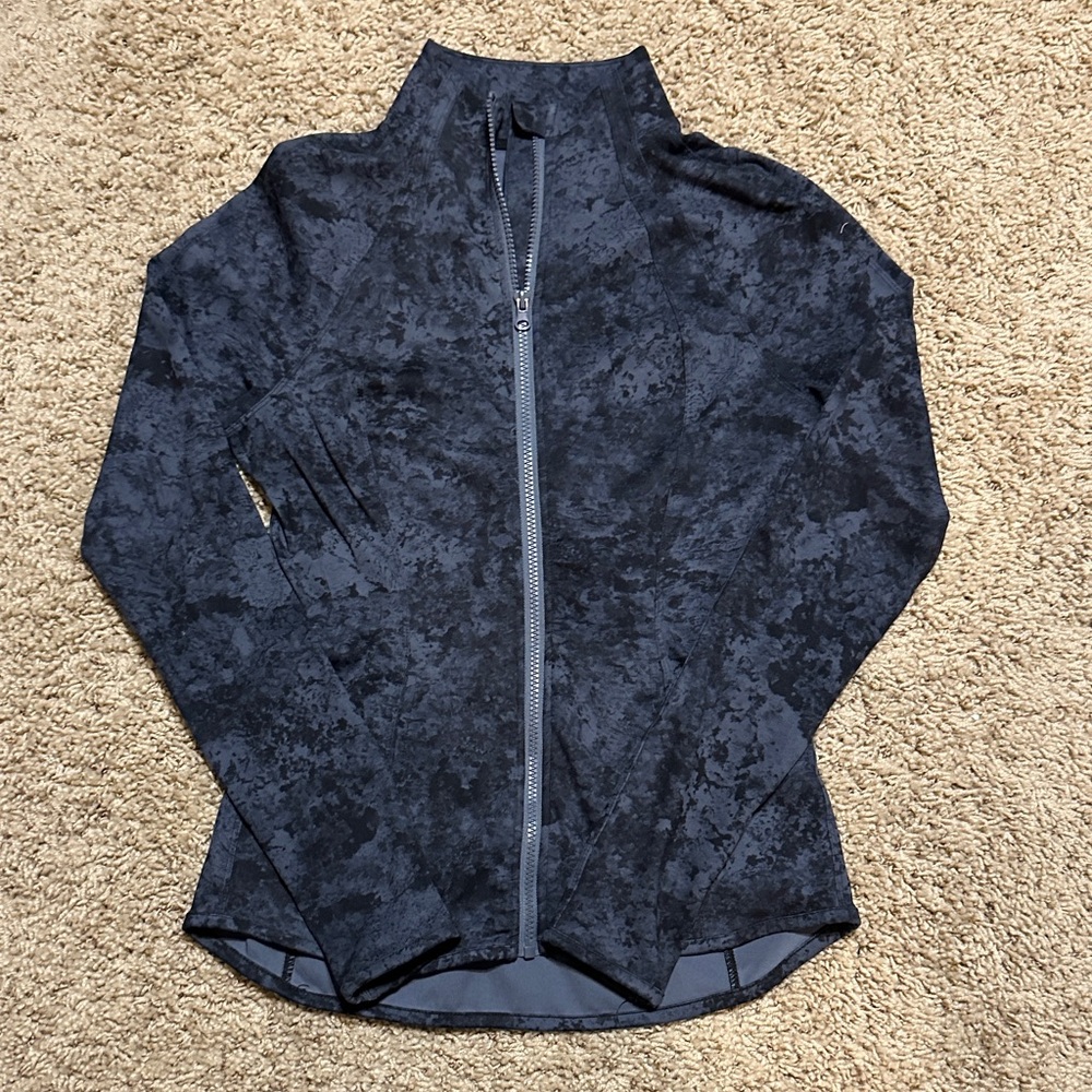 Yogalicious Women's Dark Gray Textured Full-Zip Utility Jacket